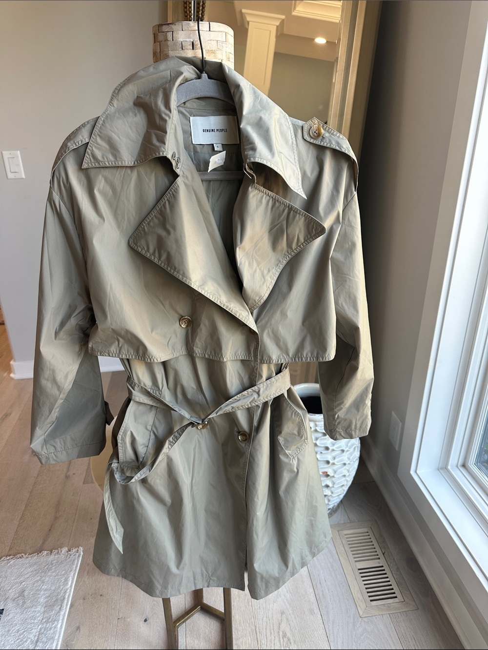 Genuine people Women's Tan Trench Coat